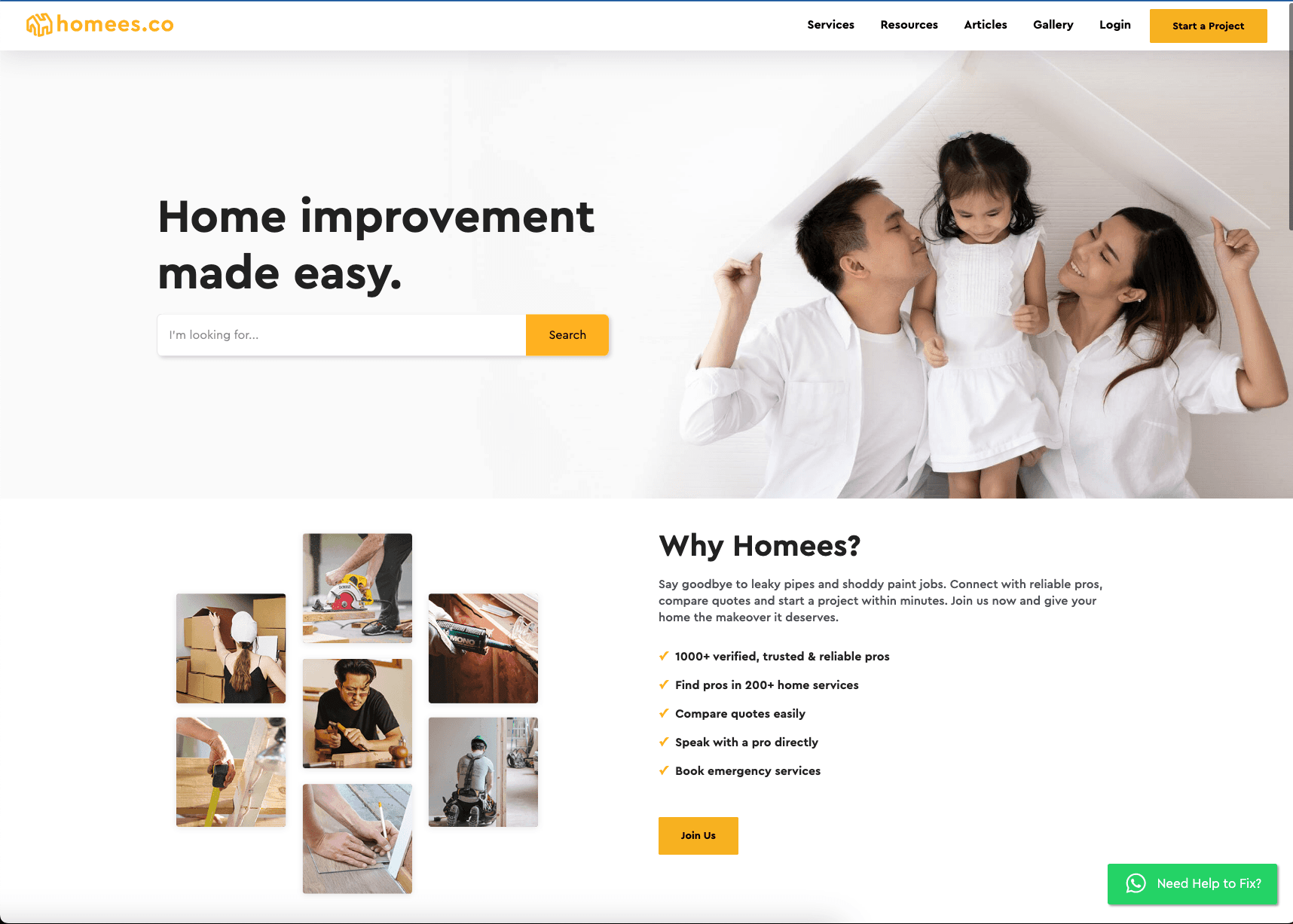 Homees.co project preview